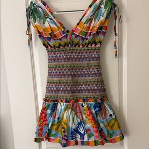 Colorful FARM Rio women’s tropical Patterned Dress size XS